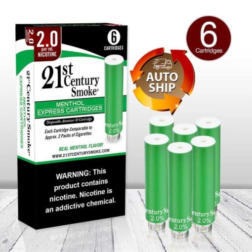 Refill 6 Pack - Menthol Flavor 2% Nicotine - Auto-Ship AS-38-118M-2.0