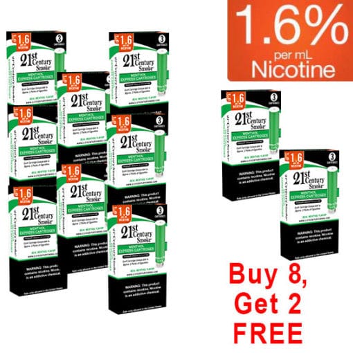 Awesome Sale Menthol 3 Pack Foil - Refill 1.6% Buy 8+2 FREE - 30 Total