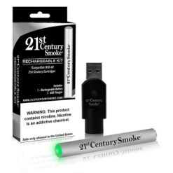 21st Century Smoke rechargeable kit with lithium ion battery and USB charger