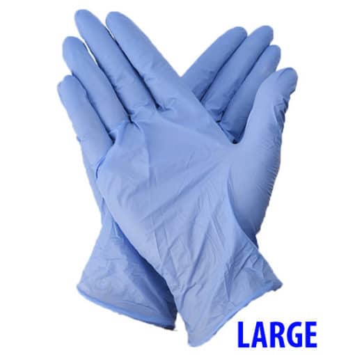 Nitrile Powder-Free Blue Gloves-Large-100 Ct Box