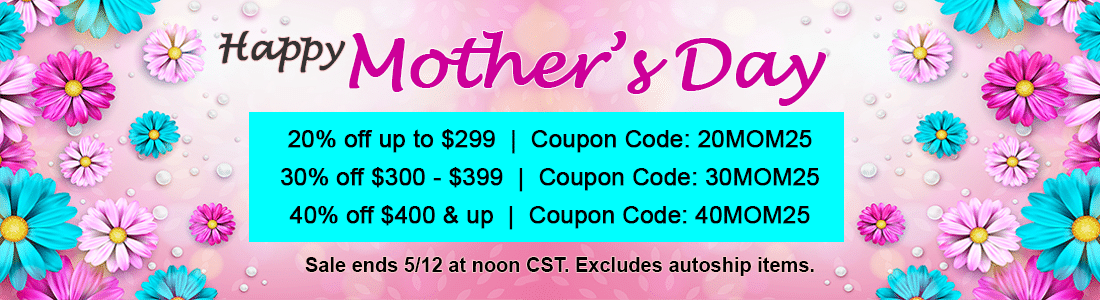 21st Mothers Day Sale 20-40 per Off Banner Mothers Day Sale 20% to 40% off orders.