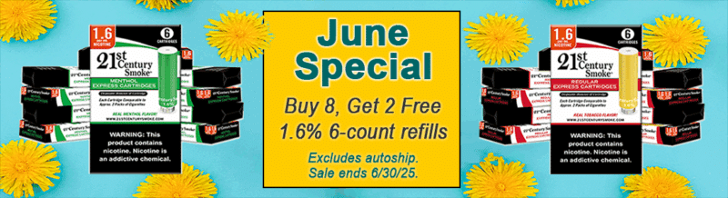 June Special Buy 8 Get 2 Free of our 1.6% 6-count refills.