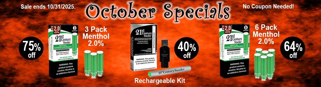 21st October Monthly Special_4 items BANNER_rev10-21-25 October Specials with menthol refills and battery kit